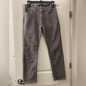 Men's Slim Straight Jeans - Classic Gray Corduroy